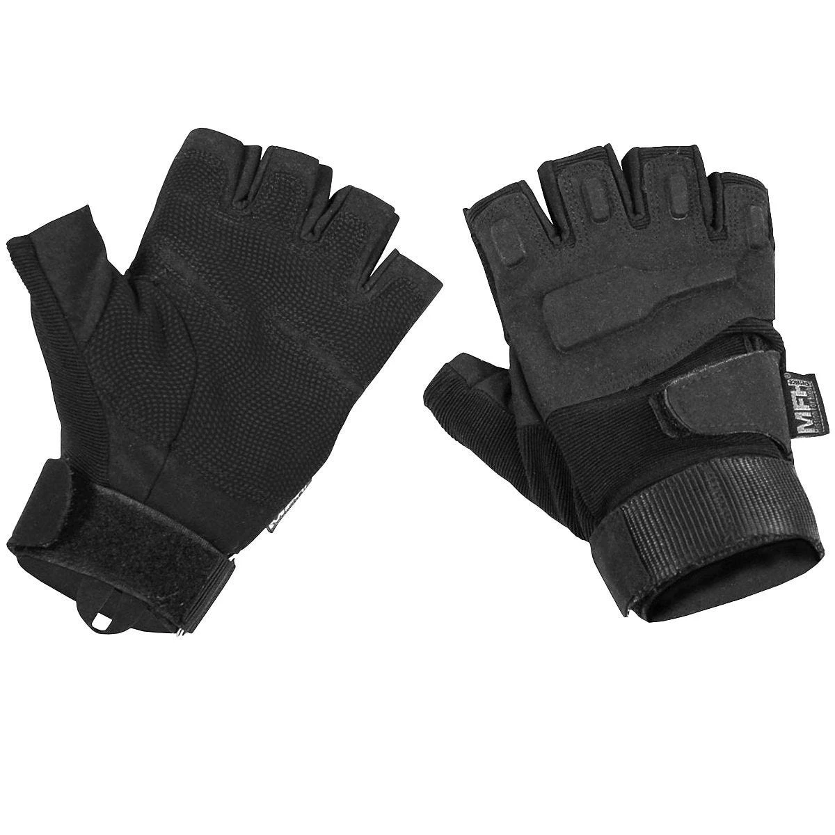 MFH Protect Tactical Fingerless Gloves Black 3 MFH Protect Tactical Fingerless Gloves Black