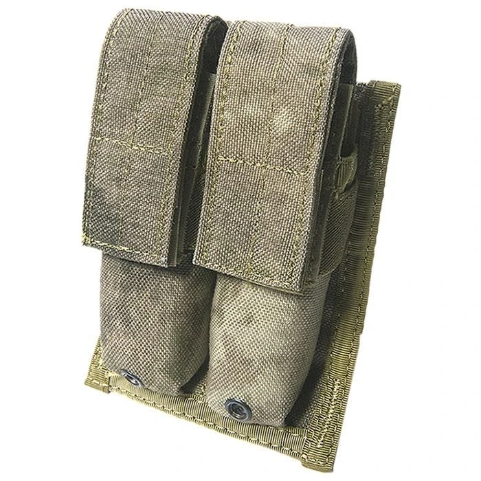 Flyye Double 9mm Magazine Pouch MOLLE A-TACS AU 3 Flyye Double 9mm Magazine Pouch MOLLE A-TACS AU