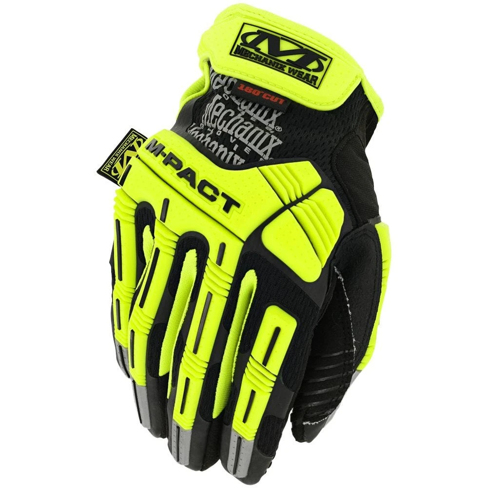 Mechanix Wear CR5 M-Pact Gloves Hi-Viz Yellow 3 Mechanix Wear CR5 M-Pact Gloves Hi-Viz Yellow