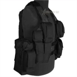 Mil-Tec South African Assault Vest Black -TactiFlex Sales Shop mil tec saav black 3 1