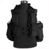 Mil-Tec South African Assault Vest Black -TactiFlex Sales Shop mil tec saav black amaz 1 1