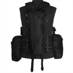 Mil-Tec South African Assault Vest Black -TactiFlex Sales Shop mil tec saav black amaz 2 1