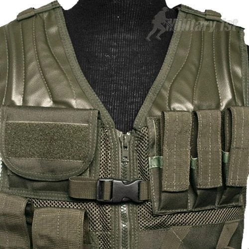 Mil-Tec USMC Tactical Vest Olive 4 Mil-Tec USMC Tactical Vest Olive - Image 2